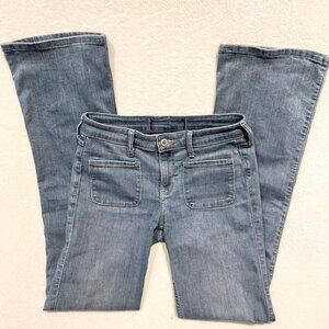 low-rise fitted flare jeans from holister ★